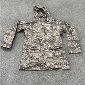 US Military ORC Industries Improved Rainsuit Parka Hoodie Camo size small